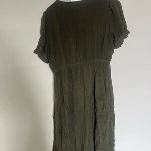 Elegant Olive Green Women's Dress
